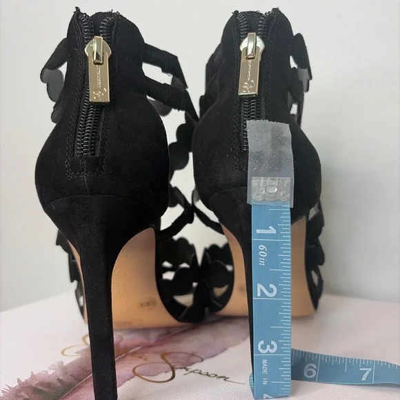 Jessica Simpson Centinoa Black Heels Women 5.5 Ankle Strap New Box 4”(B104)” - Picture 9 of 10
